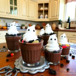 Ghosts in the Graveyard Chocolate Pudding Cups